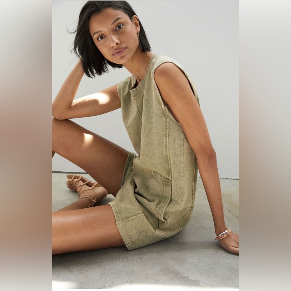 Daily Practice by Anthropologie Seamed Romper